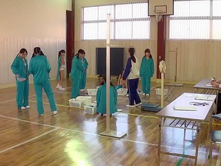 Japanese college girls getting pounded in a XXX-rated orgy with their horny teacher